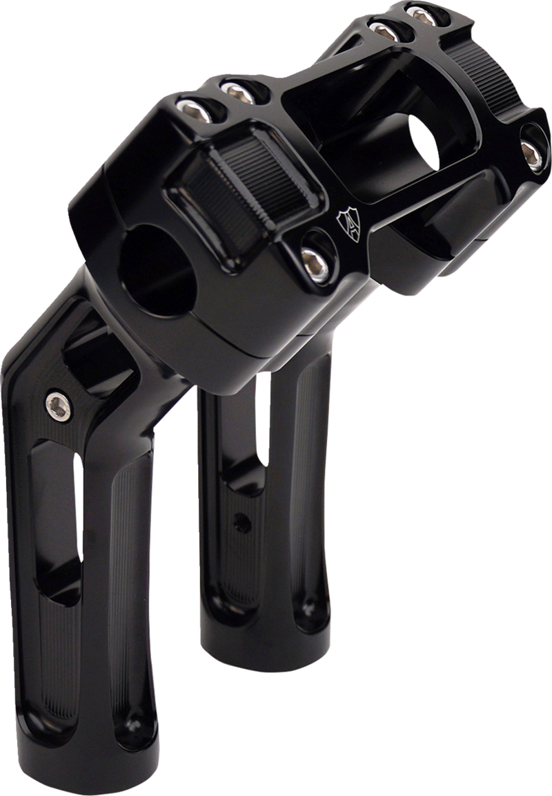 ARLEN NESS Method Kickback Handlebar Riser - Softail Gauge Cut-Out - 7" - Black 520-055