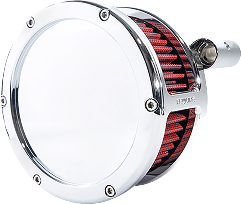 FEULING PARTS BA Air Cleaner Kit - Chrome with Red Filter - '08-'17 Dyna/Softail/Touring 5457