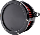 FEULING PARTS BA Air Cleaner Kit - Black with Red Filter - M8 5473