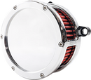 FEULING PARTS BA Air Cleaner Kit - Chrome with Red Filter - M8 5477