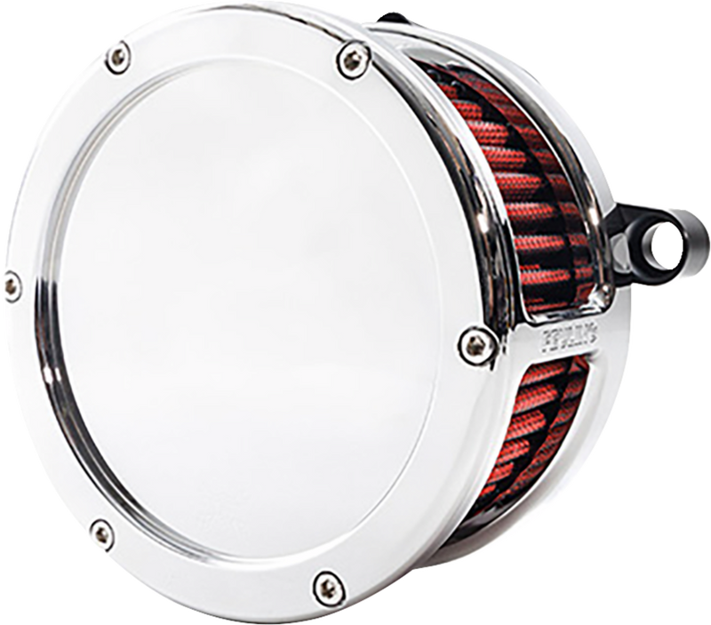 FEULING PARTS BA Air Cleaner Kit - Chrome with Red Filter - M8 5477