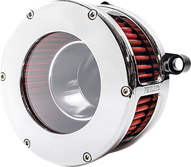 FEULING PARTS BA Air Cleaner Kit - Chrome/Clear with Red Filter - M8 5478