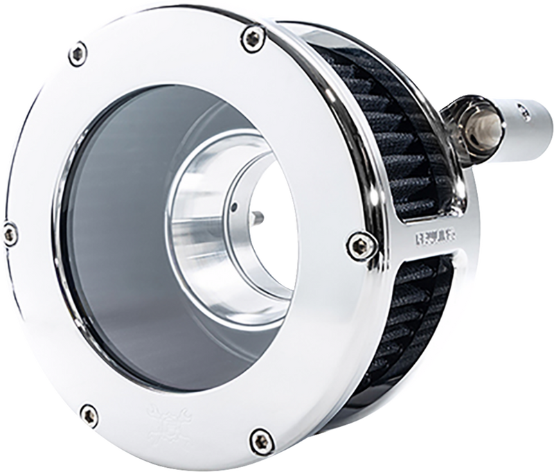 FEULING PARTS BA Air Cleaner Kit - Chrome/Clear with Black Filter - '93-'99 Evolution Big Twin 5568