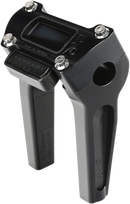 THRASHIN SUPPLY CO. Handlebar Risers - Straight - 6" - Gauge Cutout - Black TSC-6025-1