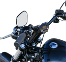 THRASHIN SUPPLY CO. Handlebar Risers - Straight - 8" - Gauge Cutout - Black TSC-8025-1