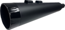 BASSANI XHAUST 4-1/2" Straight Can Slip-On Mufflers - Black with Black End Cap - Twin Cam Touring 1F744B