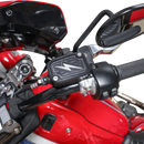 THRASHIN SUPPLY CO. Master Cylinder Cover - Brake - Front - Black/Twice-Cut TSC-3176-4