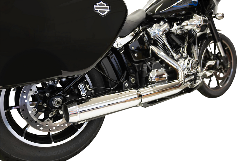 BASSANI XHAUST 4" Slip-On Muffler with 2-1/2" x 10" Baffle Core - Chrome - 49-State 1S38FP