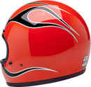 BILTWELL Gringo Helmet - Flames - Competition Orange - XL 1002-593-505