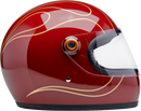 BILTWELL Gringo S Helmet - Flames - Gloss Garnet Red - Small 1003-594-502