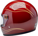 BILTWELL Gringo S Helmet - Flames - Gloss Garnet Red - Small 1003-594-502