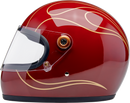 BILTWELL Gringo S Helmet - Flames - Gloss Garnet Red - Medium 1003-594-503