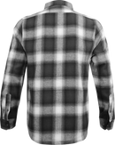 THROTTLE THREADS Drag Specialties Flannel 25 Shirt - Black/Gray - Small SHIRT DRAG FLANNEL 2