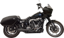 BASSANI XHAUST 2-into-1 Ripper Exhaust System with Megaphone Muffler - Short - Black - M8 Softail 1S79B