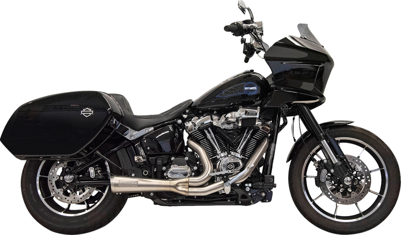 BASSANI XHAUST 2-into-1 Ripper Exhaust System with Megaphone Muffler - Short - Stainless - M8 Softail 1S79SS