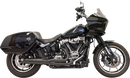 BASSANI XHAUST 2-into-1 Exhaust System with Superbike Muffler - 4" - Black - Softail M8 1S78B