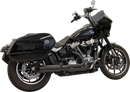 BASSANI XHAUST 2-into-1 Exhaust System with Superbike Muffler - 4" - Black - Softail M8 1S78B