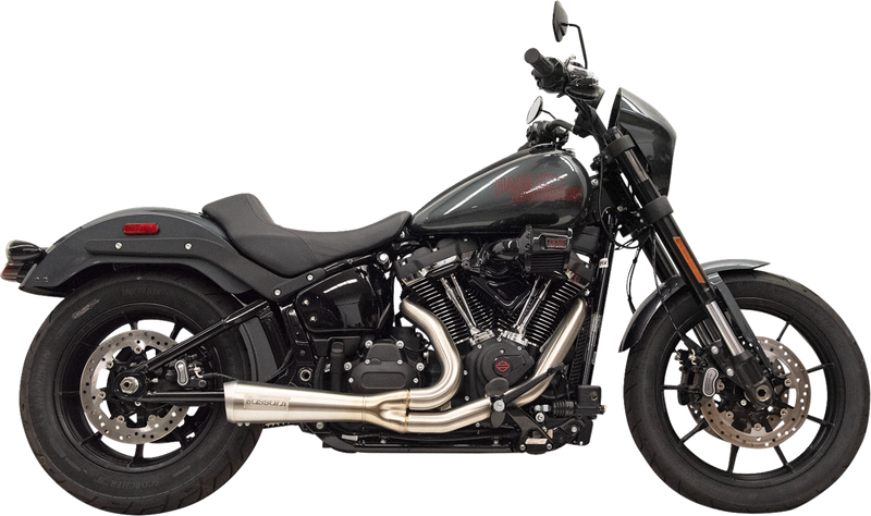 BASSANI XHAUST 2-into-1 Ripper Exhaust System with Megaphone Muffler - Short - Chrome - M8 Softail 1S75