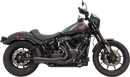 BASSANI XHAUST 2-into-1 Ripper Exhaust System with Megaphone Muffler - Short - Black - M8 Softail 1S75B