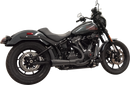 BASSANI XHAUST 2-into-1 Ripper Exhaust System with Megaphone Muffler - Short - Black - M8 Softail 1S75B