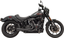 BASSANI XHAUST 2-into-1 Ripper Exhaust System with Megaphone Muffler - Short - Black - 49-State - M8 Softail 1S75RBE
