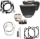 S&S CYCLE Cylinder Kit - 124" Big Bore - Wrinkle Black w/Highlights - 107" M8 910-0625A
