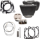 S&S CYCLE Cylinder Kit - 128" Big Bore - Wrinkle Black w/Highlights - 114"/117" M8 910-0684A
