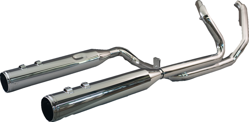KHROME WERKS 2-into-1-into-2 Dominator-SR Exhaust System - Chrome - Without End Caps - M8 Touring 200400A-SR