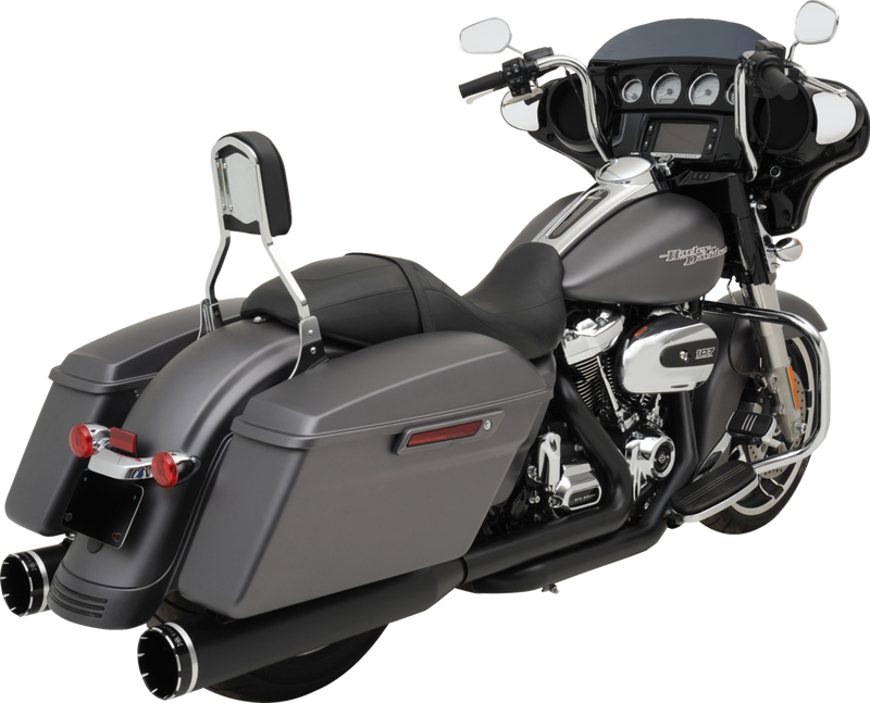 KHROME WERKS 2-into-1-into-2 Dominator-SR Exhaust System - Black - Without End Caps - M8 Touring 200810A-SR