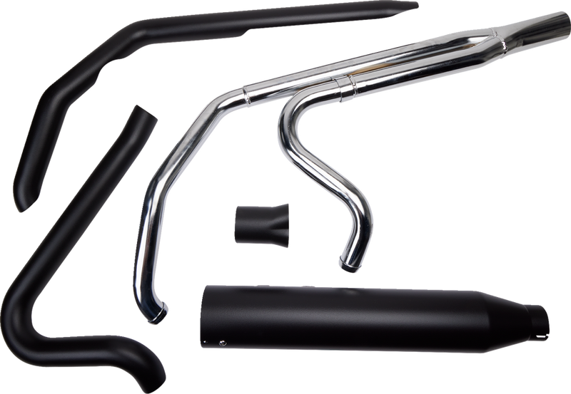 KHROME WERKS 2-into-1 Outlaw-SR Exhaust System - Black - Without End Cap - M8 Touring 200775-SR