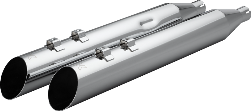 KHROME WERKS HP-Plus? Slip-On Mufflers - Slash Up - 4" - Trike/Twin Cam - Chrome 40FSL-1021-CHR