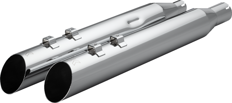 KHROME WERKS HP-Plus? Slip-On Mufflers - Slash-Up - 4"- M8 - Chrome 40FSL-1011-CHR