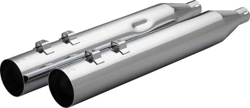 KHROME WERKS HP-Plus? Slip-On Mufflers - Straight Cut - 4" - Trike/Twin Cam - Chrome 40FST-1021-CHR