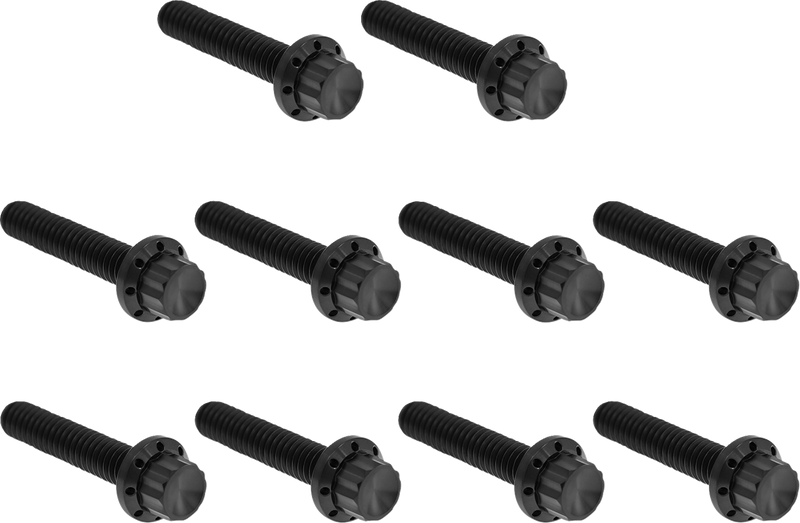 ARLEN NESS Bolt Kit - Cam Cover/Point Cover - Titanium - 12-Point - Black 300-987