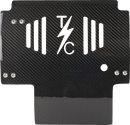 THRASHIN SUPPLY CO. Skid Plate - Carbon Fiber/Gloss - With Red Brackets - FLHX/FLTRX TSC-3034-2