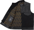 THRASHIN SUPPLY CO. Kanan Leather/Denim Riding Vest - Black - 2XL TMJ-13-12