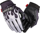 THRASHIN SUPPLY CO. Stealth Leather Palm Flame Gloves - Gray - Small SV1-22-08