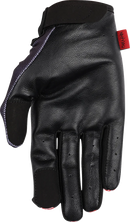 THRASHIN SUPPLY CO. Stealth Leather Palm Flame Gloves - Red - XL SV1-21-11