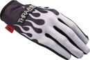 THRASHIN SUPPLY CO. Stealth Leather Palm Flame Gloves - Gray - Medium SV1-22-09