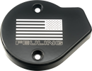 FEULING PARTS Cam Cover - Contrast Lasered Flag Reverse Logo - Center Cooled - 2 Hole 9182