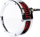 FEULING PARTS Slim BA Air Cleaner Kit - Chrome - Red Filter - Twin Cam 5447-S