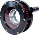 FEULING PARTS Slim BA Air Cleaner Kit - Black/Clear - Red Filter - '08-'17 Twin Cam 5454-S