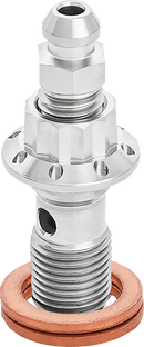 ARLEN NESS Banjo Bolt with Bleeder - 10 mm - Polished 300-821