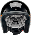 BILTWELL Bonanza Helmet - Lightspeed - Gloss Black/Orange/Yellow - XS 1001-5115-201