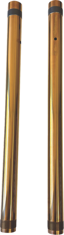 PRO-ONE PERF.MFG. Fork Tubes - 43 mm - +2" - Gold TIN - Inverted 105440G