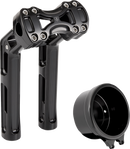 ARLEN NESS Wayback Risers - 10" - Softail - 4" Round Gauge - Black 520-073