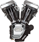 S&S CYCLE Engine - T143 Long Block - Wrinkle Black and Chrome - Touring 310-0548BW