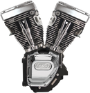 S&S CYCLE T124 Long Block Engine - Wrinkle Black and Chrome - Touring | Dyna 310-0326A
