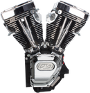S&S CYCLE T143 Long Block Engine - Wrinkle Black and Chrome - Touring | Dyna 310-0737A