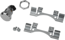 DRAG SPECIALTIES Fuel Door Latch Kit - Push-Button - Chrome 77388